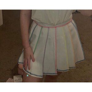 Rainbow tennis skirt